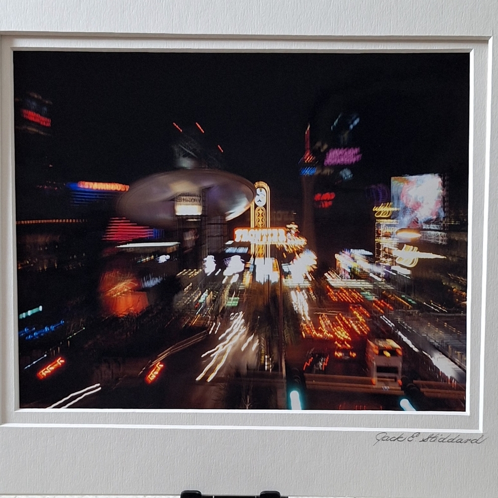 Las Vegas Strip Neon Lights Photo by Jack E Stiddard 8x10 Photo/Mat 11x14